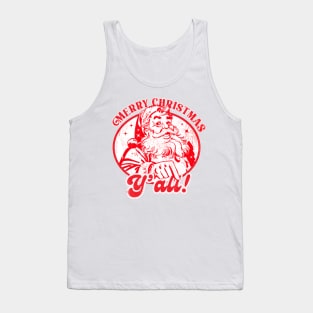 Vintage Santa Claus Merry Christmas Y'all Tank Top